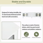 Retro TV Stand with Fluted Glass Doors for TVs Up to 78