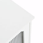 Retro TV Stand with Fluted Glass Doors for TVs Up to 78