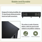 Retro TV Stand with Fluted Glass Doors for TVs Up to 78