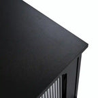 Retro TV Stand with Fluted Glass Doors for TVs Up to 78