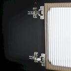 Retro TV Stand with Fluted Glass Doors for TVs Up to 78