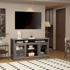 Roomfitters Contemporary TV Media Stand, Modern Entertainment Console, Up to 65 TV, Open & Closed Storage Space