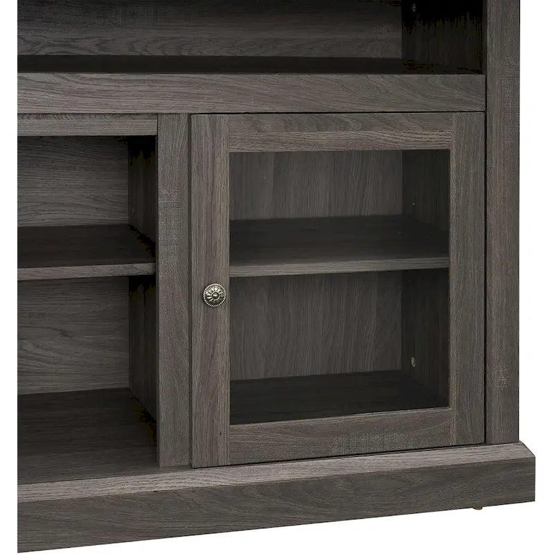 Roomfitters Contemporary TV Media Stand, Modern Entertainment Console, Up to 65 TV, Open & Closed Storage Space