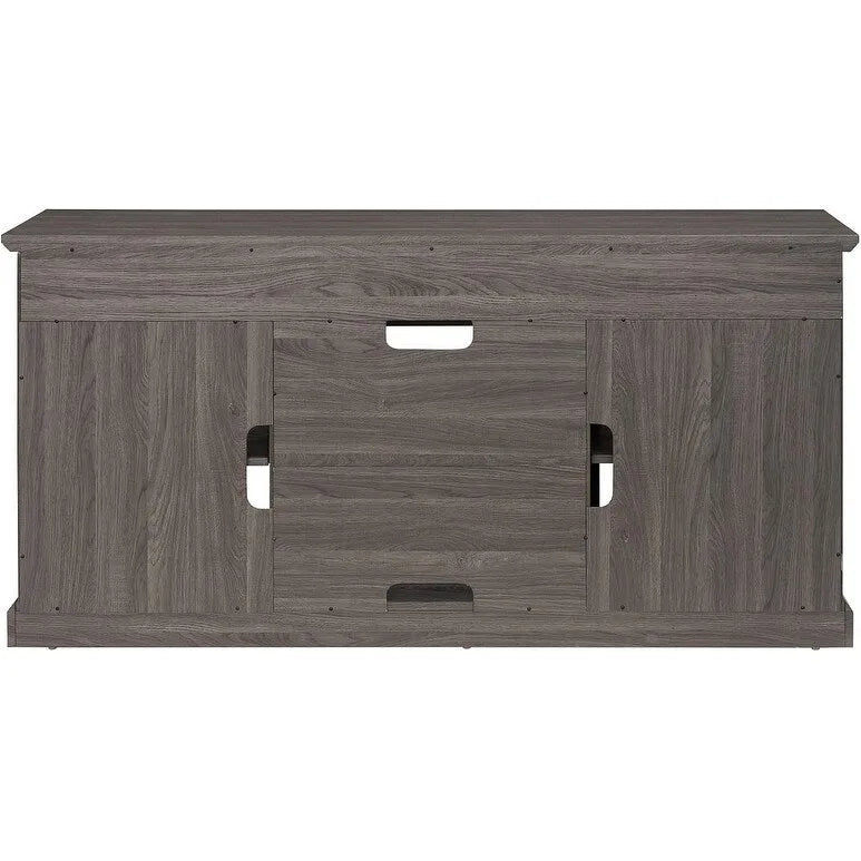 Roomfitters Contemporary TV Media Stand, Modern Entertainment Console, Up to 65 TV, Open & Closed Storage Space