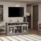 Roomfitters Contemporary TV Media Stand, Modern Entertainment Console, Up to 65 TV, Open & Closed Storage Space