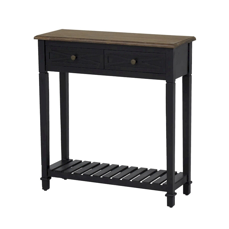 Kinbor Console Table with 2 Drawers, Sofa Table with Storage Shelf for Entryway, Hallways Furniture