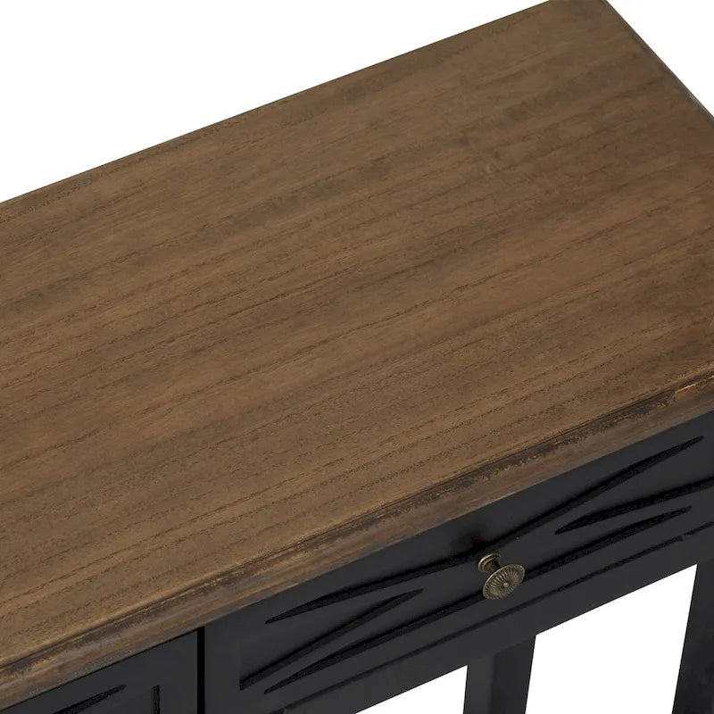 Kinbor Console Table with 2 Drawers, Sofa Table with Storage Shelf for Entryway, Hallways Furniture