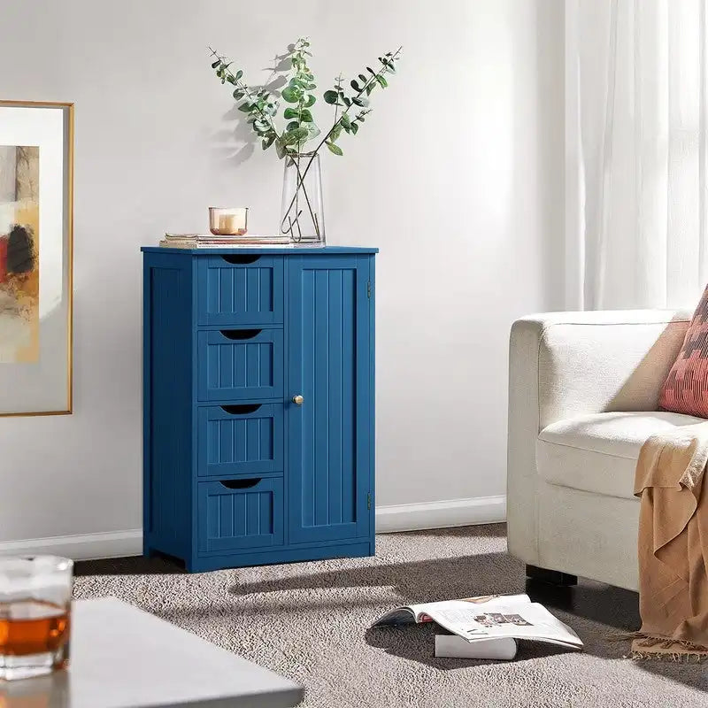 Wooden Bathroom Floor Cabinet - 13D x 22W x 32H