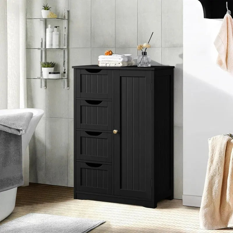 Wooden Bathroom Floor Cabinet - 13D x 22W x 32H
