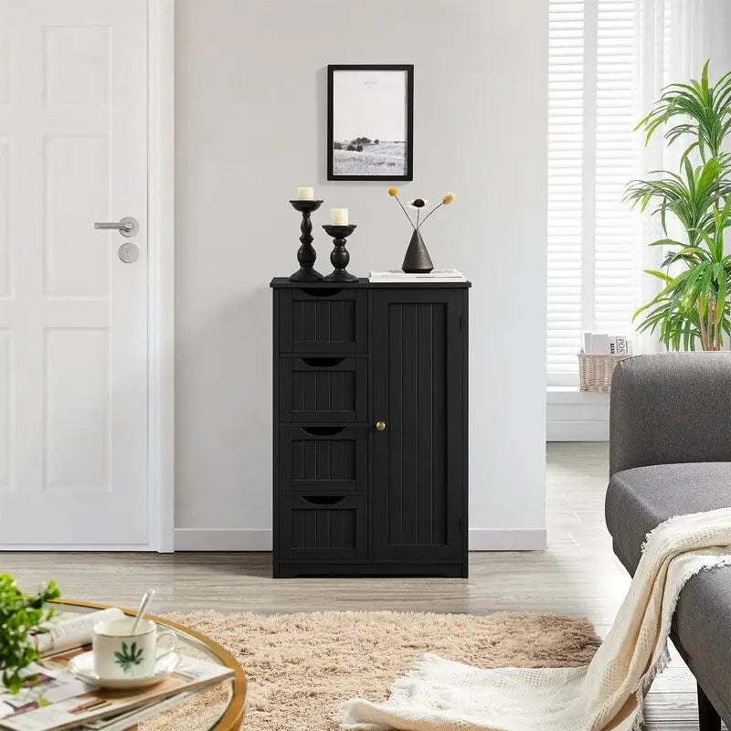 Wooden Bathroom Floor Cabinet - 13D x 22W x 32H