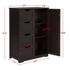 Wooden Bathroom Floor Cabinet - 13D x 22W x 32H