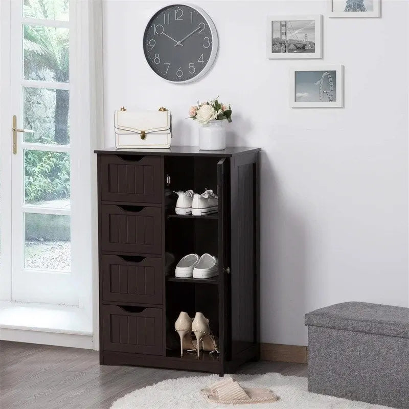 Wooden Bathroom Floor Cabinet - 13D x 22W x 32H