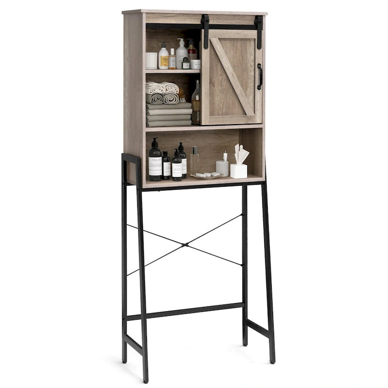 Over-The-Toilet Storage Cabinet Bathroom Organizer with Adjustable Shelf