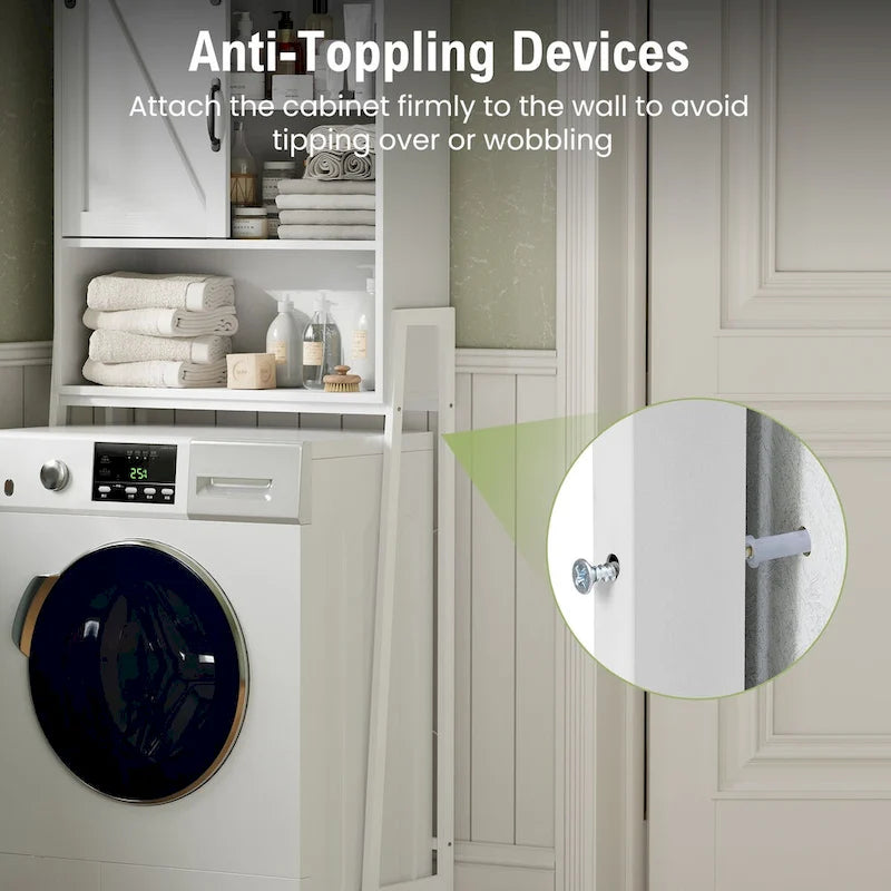 Over-The-Toilet Storage Cabinet Bathroom Organizer with Adjustable Shelf