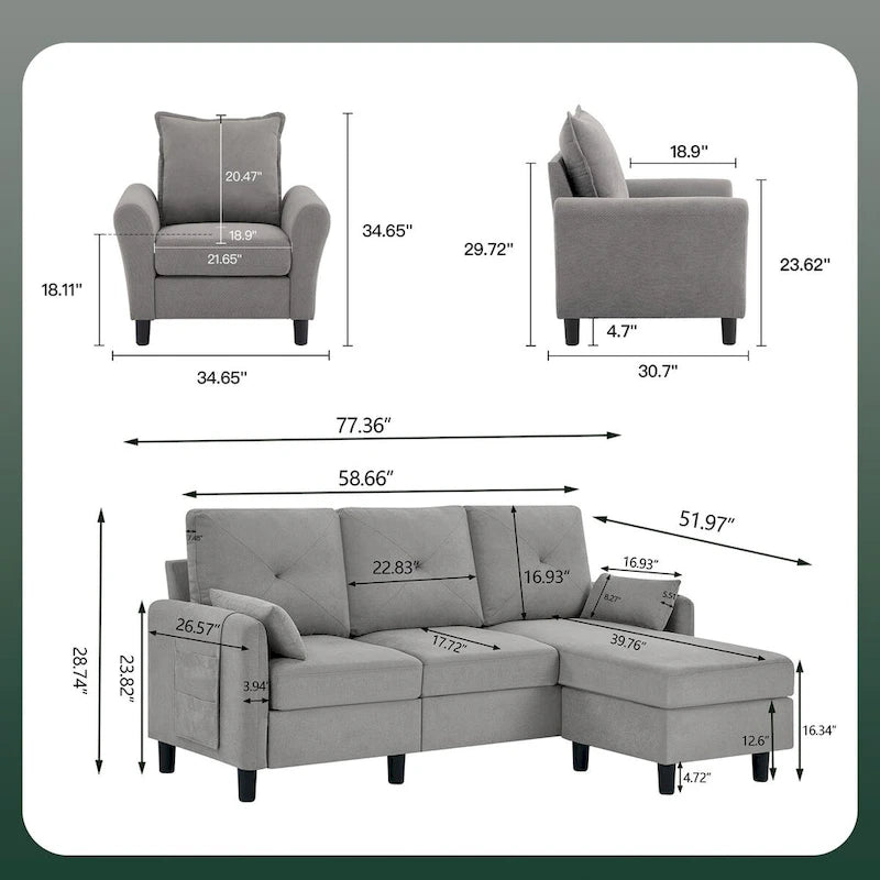 3 - Piece Living Room Set