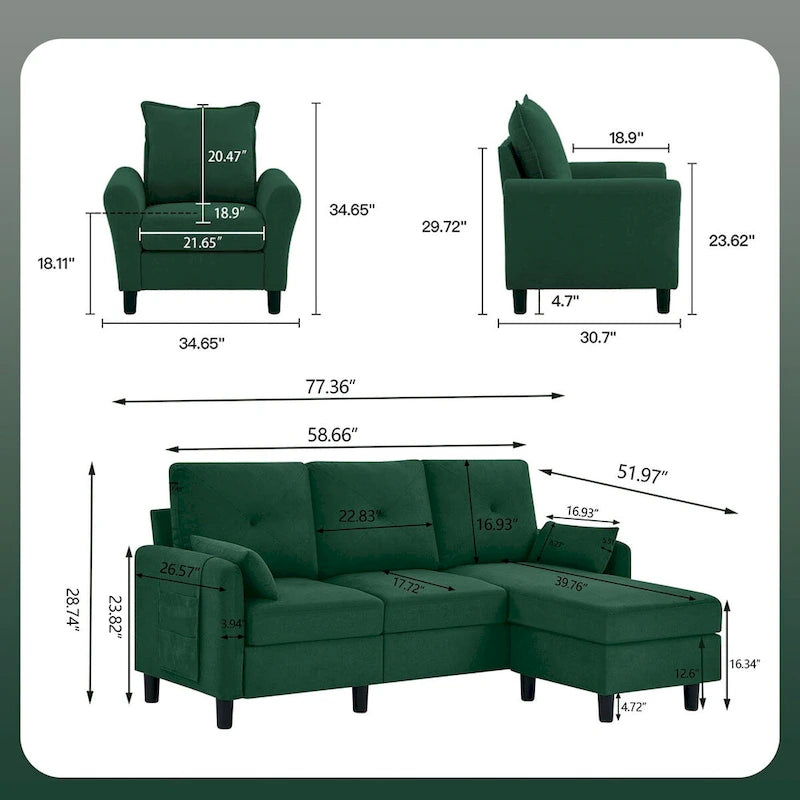 3 - Piece Living Room Set