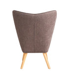 Accent Chair with Ottoman, Living Room Chair and Ottoman Set, Comfy Side Armchair for Bedroom, Creative Splicing Cloth Surface