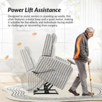 Darrell Modern Lift Assist Massage and Heating Power Recliner with Charing and Soild Wood Tray by HULALA HOME