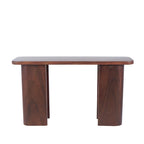 Wood Console Table with Curved Legs Panels - Dark Brown - Roche River Decor
