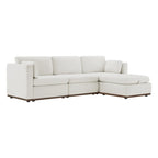 Donna Oversized Modular Sectional Fabric Sofa with Upgraded Wood Base