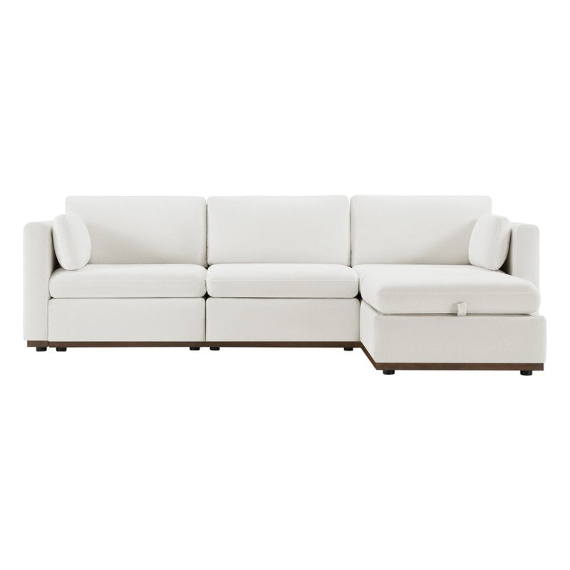 Donna Oversized Modular Sectional Fabric Sofa with Upgraded Wood Base