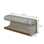 Entryway Bench Leather Upholstered Ottoman with LED sensor light for living room, bedroom, end of bed