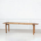 Teakwood and Rattan Bench