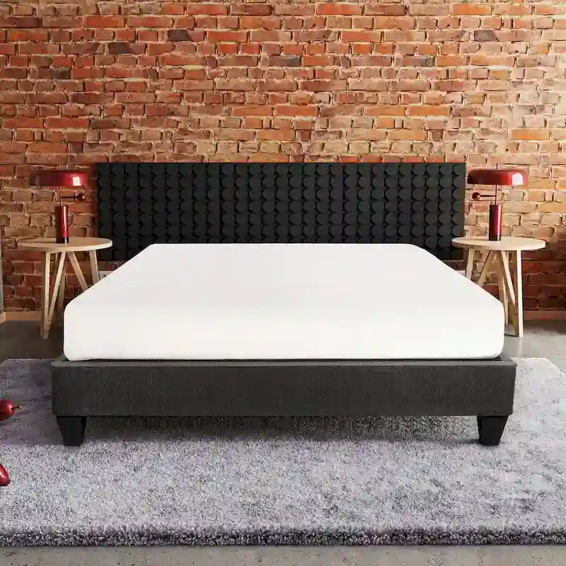 14 in. Mattress Foundation Bed Base, Platform Bed Frame, Dark Gray