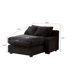 Modern Stylish Corduroy Fabric Upholstered Chaise Lounge Chair